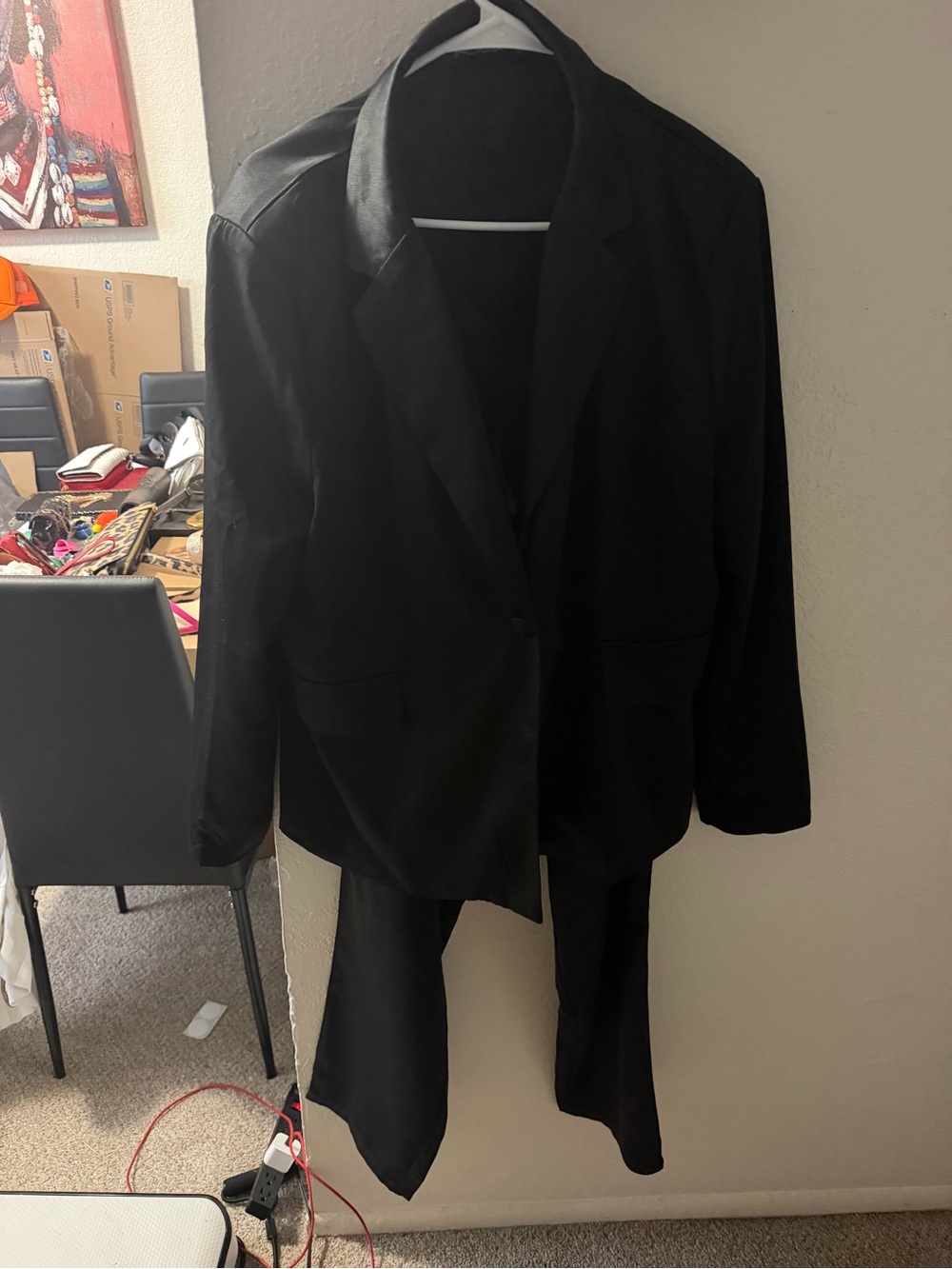 Classic Men's Black Suit Blazer and Pants